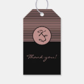 Hair Salon Custom Monogram Bedankt Cadeaulabel (Voorkant)