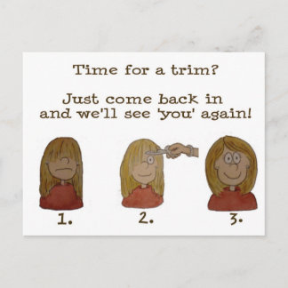 Hair Salon Customer Coupon Reminder voor Trim Briefkaart