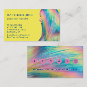 Hair Salon Customer Loyalty Discount Visitekaartje Afsprakenkaartje