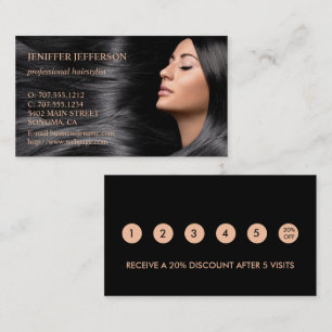 Hair Salon Customer Loyalty Korting Visitekaartje Afsprakenkaartje