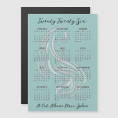 Hair Salon Design 2026 Calendar Magnetic Card (Voorkant / Achterkant)