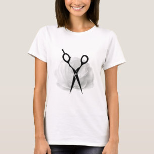 Hair Salon Elegant Roos & Scissor T-shirt