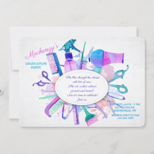 Hair Salon Elements Invitation Kaart