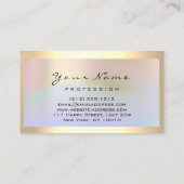 Hair Salon Eyelash Extension Makeup Holographic Visitekaartje (Achterkant)