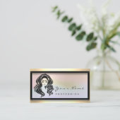 Hair Salon Eyelash Extension Makeup Holographic Visitekaartje (Staand voorkant)