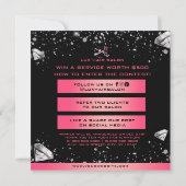 Hair Salon Giveaway Aankondiging Wedstrijd Kaart (Achterkant)