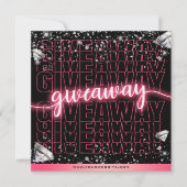 Hair Salon Giveaway Aankondiging Wedstrijd Kaart (Voorkant)