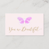 Hair Salon Glitter Butterfly Appointinder Afsprakenkaartje (Voorkant)