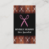 Hair Salon | Glitter Salon Scissors Visitekaartje (Voorkant)