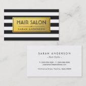 HAIR SALON - Gold Label en zwarte witte strepen (Voorkant / Achterkant)