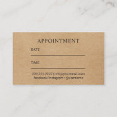 Hair Salon  Gold Scissors Benoeming Afsprakenkaartje (Achterkant)