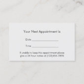 Hair Salon Haarstylist Barber Benoeming Afsprakenkaartje (Achterkant)