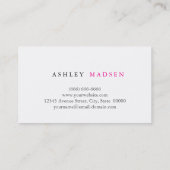 Hair Salon Haarstylist - Cute Girly Pink Visitekaartje (Achterkant)