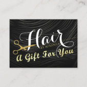 Hair Salon Haarstylist Gift Certificate Scissors Kortingskaartje (Voorkant)