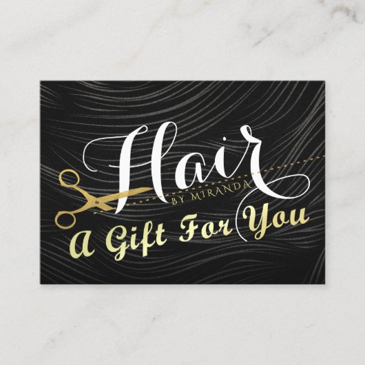 Hair Salon Haarstylist Gift Certificate Scissors Kortingskaartje (Voorkant)