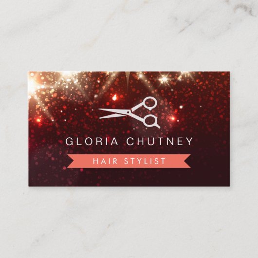 Hair Salon Haarstylist - Glitter in de glans Visitekaartje (Voorkant)
