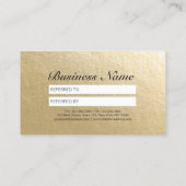 Hair Salon Haarstylist Gold Scissors Referral Kaar (Achterkant)