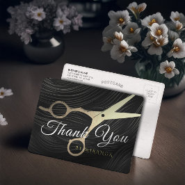 Hair Salon Haarstylist Hartelijk dank voor de goud Briefkaart