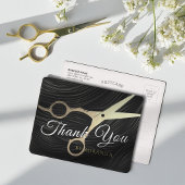 Hair Salon Haarstylist Hartelijk dank voor de goud Briefkaart