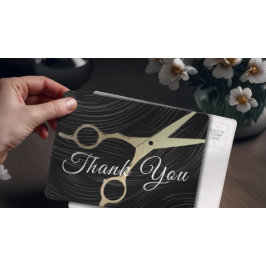 Hair Salon Haarstylist Hartelijk dank voor de goud Briefkaart