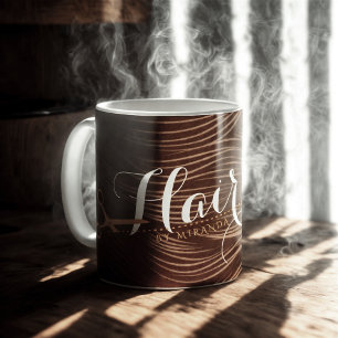 Hair Salon Haarstylist Modern Black Gold Scissors Koffiemok