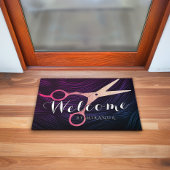 Hair Salon Haarstylist Roos Gold Scissors Welkom Deurmat