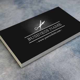 Hair Salon Haarstylist Scissor in het donker Visitekaartje