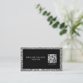 Hair Salon Hair Extensions QR code Visitekaartje (Staand voorkant)