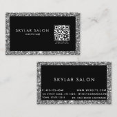 Hair Salon Hair Extensions QR code Visitekaartje (Voorkant / Achterkant)