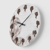 Hair Salon Hairdresser Elegant Brown Clock Grote Klok (Hoek)