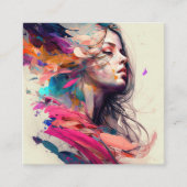 Hair Salon Hairdresser Esthetician Beauty Vierkante Visitekaartje (Voorkant)