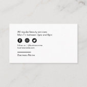 Hair Salon Hairdresser Roos Gold Glitter Visitekaartje (Achterkant)