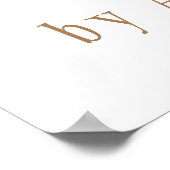 Hair salon hairstylist naam koper goud glitter poster (Hoek)