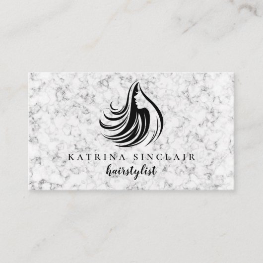Hair Salon Logo Marged Professional Visitekaartje (Voorkant)