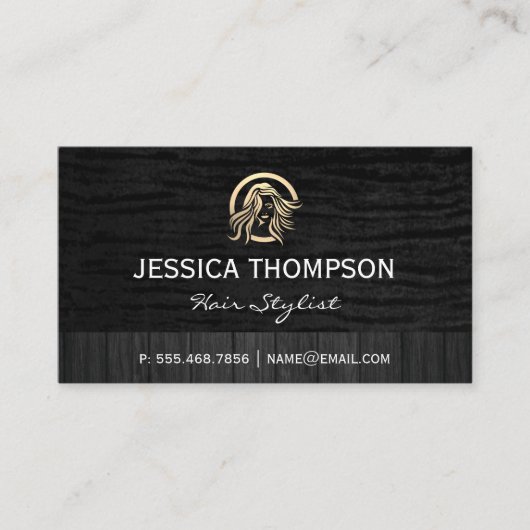 Hair Salon Logo | Stijllijst Visitekaartje (Voorkant)