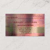 Hair Salon Makeup Artist Benoeming Roze Rose Visitekaartje (Achterkant)