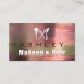 Hair Salon Makeup Artist Benoeming Roze Rose Visitekaartje (Voorkant)