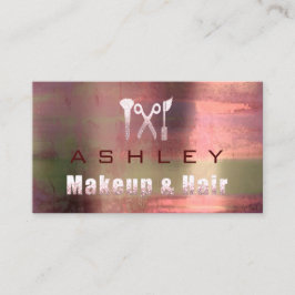 Hair Salon Makeup Artist Benoeming Roze Rose Visitekaartje