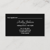 Hair Salon Makeup Artist Benoeming Roze Vonk Visitekaartje (Achterkant)