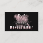 Hair Salon Makeup Artist Benoeming Roze Vonk Visitekaartje (Voorkant)