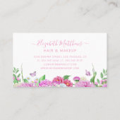 Hair Salon Makeup Artist Visitekaartje (Achterkant)