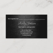 Hair Salon Makeup Lash Appointcard Logo Black Visitekaartje (Achterkant)