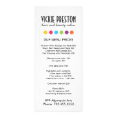 Hair Salon Menu Rack Kaarten (Voorkant)