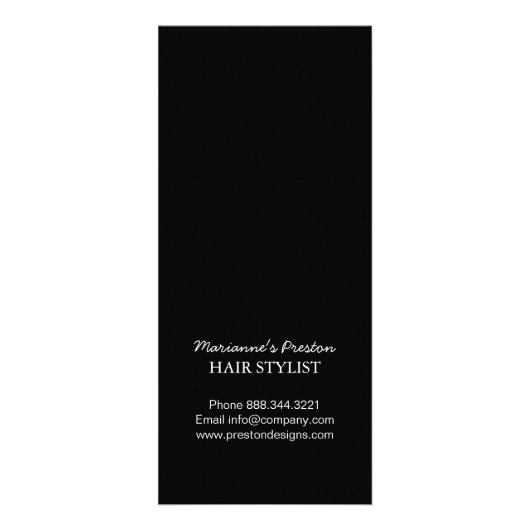 Hair Salon Menu Rack Kaarten (Achterkant)