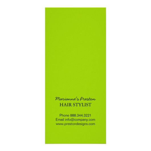 Hair Salon Menu Rack Kaarten (Achterkant)