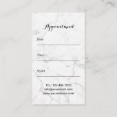 Hair Salon Modern Black & Gold Hair Benoeming Afsprakenkaartje (Achterkant)