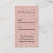 Hair Salon Modern Scissor Roos Gold Appointing Afsprakenkaartje (Achterkant)