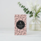 Hair Salon Modern Scissor Roos Gold Appointing Afsprakenkaartje (Staand voorkant)