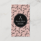 Hair Salon Modern Scissor Roos Gold Appointing Afsprakenkaartje (Voorkant)