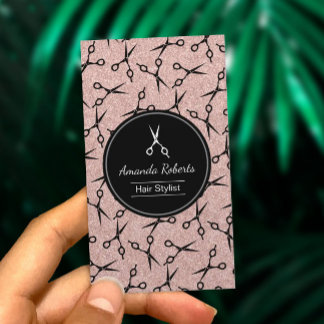 Hair Salon Modern Scissor Roos Gold Appointing Afsprakenkaartje